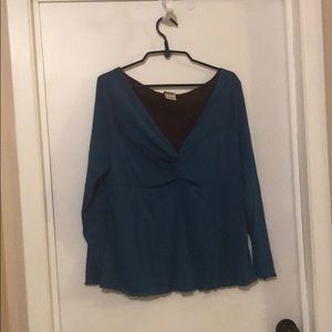 Faded Glory long sleeved teal blouse